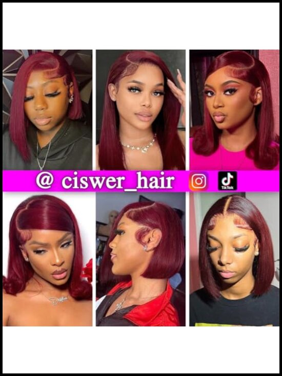 Straight 13x4 Lace Front Bob Wig Human Hair 180 Density 14 Inch Short Bob for